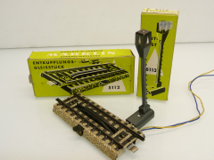Märklin 5112 + 5113 H0 M-Gleis Entkupplungsgleis + Lichtmast 50er Jahre in OVP