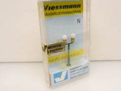 Viessmann 6502 N Kugelleuchte zweiflammig Messingausführung 37mm hoch
