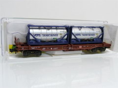 Minitrix 15289-05 N DB Containertragwagen VOTG 450 9 256-2 DB Sdgkms mit OVP