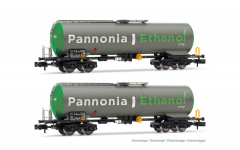 Arnold N HN6536 2-tlg. Set 4-achs. Kesselwagen Pannonia Ethanol, Ep. VI
