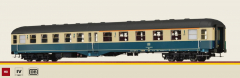 Brawa 58057 H0 Personenwagen AByl411 Mitteleinstiegswagen blau/beige der DB Ep.IV