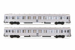 Jouef HJ4137 H0 2-teiliges Personenwagen Set SNCF DEV Inox 2x B10j 2. Klasse Epoche IV