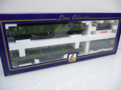 Liliput L149925-3 H0 Militärzug Deutsche Wehrmacht mit 2 Waggons und 2 Fahrzeugen wie ladenneu !!