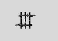 2204 Gerades K-Gleis 22,5mm 1/8 Länge Märklin H0