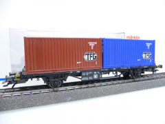 Märklin 4768 H0 Containertragwagen 2x20 ft Container TFG Ep. IV wie ladenneu !!