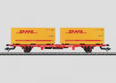 Märklin 47705 H0 Container Tragwagen mit 2 20 ft Containern DHL gelb DB Cargo