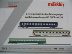 87408 Reisezugwagenset 2019 9-teilig Eurofima - Märklin Z