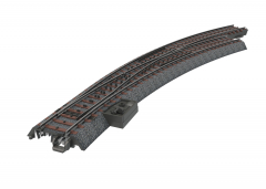 Märklin H0 24772 Schlanke Bogenweiche rechts R3 30 Grad mit Decoder und Antrieb