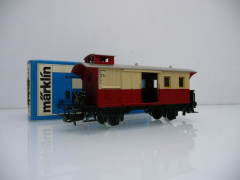 Märklin 4108 Kleiner Gepäckwagen 2-achsig beige / rot wie NEU in OVP