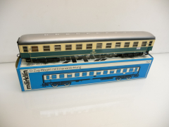 Märklin 4112 H0 D-Zug Personenwagen DB beige / türkis Blech 51 80 22-70 566-0 wie neu in OVP