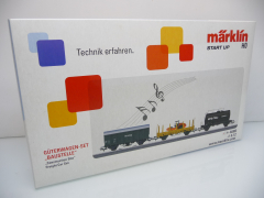 Märklin 44083 H0 mfx DIGITAL 3-teiliges Güterwagen-Set Baustelle mit SOUND