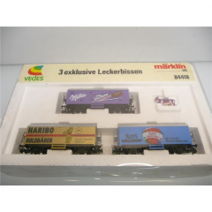 Märklin 84418 H0 Wagen-Set 3 exklusive Leckerbissen mit Lila Kuh Figur