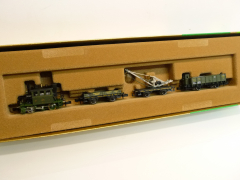 Minitrix 11015 N 4-teiliger Zug der K.BAY.STS.B. mit Dampflok Ptl 2/2 Glaskasten wie NEU