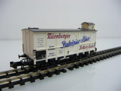 Minitrix N Wärmeschutzwagen mit Brhs Nürnberger Patrizier-Bier Lederer Bräu AG