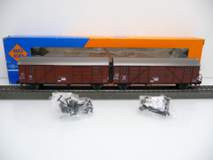 Roco 4328 H0 Leig-Einheit gedeckter Güterwagen der DB 218 224 Gllmghs 37 braun