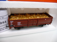 Roco 47944 H0 Hochbordwagen mit Ladegut Holzschnitzel DB 865 537 E-52 braun Ep. III