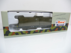 Roco 812 H0 Containertragwagen beladen mit 2 Containern 2x 20 ft olivgrün wie NEU !!