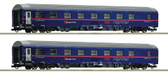Roco 6200021 H0 2-tlg. Set Schlafwagen T2S Nightjet ÖBB / SBB Ep. VI 2L= DC