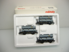Märklin 46600 H0 Wagen-Set GASWAGEN 3-teilig K.Bay.Sts.B. grau