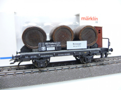 Märklin 46743 H0 Weinfasswagen eingestellt bei K.W.St.E. Ep. I Echtholz
