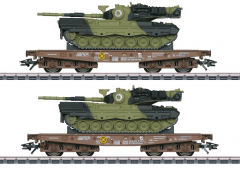 Märklin H0 48842 Schwerlast-Set Slmmps DSB mit 2 Leopard 1A5 Kampfpanzern
