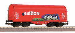 58981 Schiebeplanenwagen Railion der NS mit Graffiti und Coil Epoche V - Piko H0