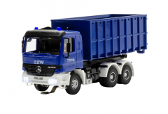 Viessmann 8070 H0 THW MB ACTROS 3-achs mit Abrollcontainer und Rundumleuchten