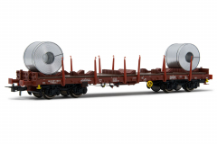 Rivarossi HR6478 Flachwagen-Set 2 tlg Rhmms-x, beladen mit Drahtrollen Ep. V der FS