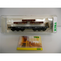 Trix H0 24057 AC Schwerlastwagen beladen mit Stahl-Brammen der DB Ep. IV mit OVP